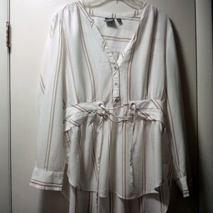 New York and Company striped Blouse Size Large